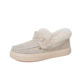 2025 Autumn And Winter Women's Cotton Boots Plus Thick Low Help To Keep Warm Wool Cotton Shoes Popular HZ0115