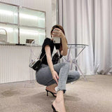 Black Clip Toe Sandals Women Flip-Flops High Heel Pins Outside Wearing Fashion Slippers Outside The Cool Drag Summer HZ0115