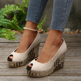 Large-Size Fish Mouth Slope With High Heel Single Shoes Women's New Light-Footed Single Shoes In Autumn HZ0115