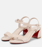 Simple And Soft Leather 2025 Summer New Thick And Round Toe Solid Color Elegant Buckle Sandals Woman HZ0115