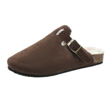 Large-Size Boken Baotou Half Dragged A Foot Pedaled Sandals Women Wear Round Head Half-Dragging Shoes HZ0115