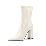 New Pointed High And Sexy Water Drill Elastic Boots Thin Skinny Boots Fashion Women's Boots HZ0115