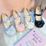 Princess Wind Soft Bottom Mary Jane Leather Shoes 2025 New Word-Button Round Head Sweet Cute Lo Shoes HZ0115