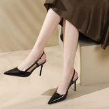 Baotou Sandals Women 2025 Spring New Pointed Fairy Style Naked Color After The Empty Buckle With Fine High Heels HZ0115