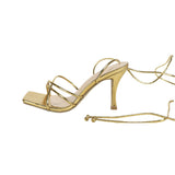 161-273 Women's High-Heeled Sandals Square Head Sheel-Shoe Sexy Strap High Heels Fashion Women's Shoes HZ0115