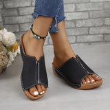 2025 Spring And Summer New Cool Drag Women Wear Women's Shoes Comfortable Slope And Thick-Bottomed Slippers Women HZ0115