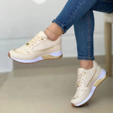 New Coloring In Autumn 2025 Thick Soles Light And Casual Single Shoes Cross-Lace Casual Sneakers Single Shoes HZ0115