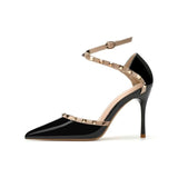 Naked High-Heeled Women 2025 New Summer Fine Heel Rivet Temperament High-End Non-Tired Bao-Head With Single Shoes HZ0115