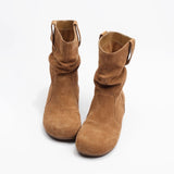 Short Boots Women 2025 New Brysted Blaws Vintage Gentle Muillard Street Heap Boots HZ0115