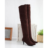 New Velvet High-Cable Women's Boots Large-Size Shoes Pure Pigment Version Suitable For Light Weight HZ0115
