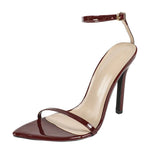 Women's Patent Leather With Ankles With Tip Pointfine High Heel Women's Shoes Fashion Party High Heels HZ0115