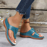 2025 Summer Toe Casual Large-Size Shoes Women Wear Slopes And Flat Beach Cool Slippers Women Now HZ0115