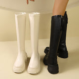 Long-Sleeve Boots Female Knight Boots 2025 New Elastic Thin Boots Thick Bottom High Boots Small But Knee Boots HZ0115