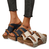 Large-Size Thick Bottom Slope With One Word With Slippers 2025 Summer New Buckle With Light Soaked Beach Toe Women's Shoes HZ0115