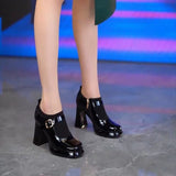 High-Heeled Fashion Boots Women 2025 Autumn And Winter New Flying Deep Mouth Comfortable Side Zipper Temperament Waterproof Table Women Shoes HZ0115