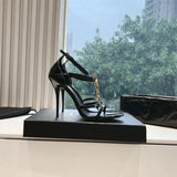 YS Home 2025 New Women's Shoes Low Heel Temperament High Heels High-Heeled Shoes Behind The Shallow Mouth Of Single Shoes HZ0115