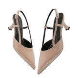 Nude High Heels Women's Fine Heel New French Temperament Sharp-Headed Apricots With Sandals HZ0115