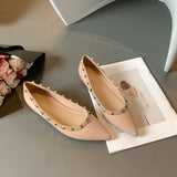 Rival Tip Flat-Bottomed Fashion Single Shoes Women 2025 New Patent Leather Pedaled Flat Heel Boat Shoes HZ0115