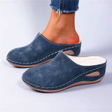 Large-Size Slope And Plus-E-Legged Slippers Women's New Slopes In The Autumn And Winter Of 2025 And A Foot Pedal Bag Head Casual Half-Slippers HZ0115