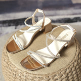 Fashion Sandals In The Summer Of 2025 British Fashion With New Square Head Drill With Thick High Heels Women's Shoes HZ0115