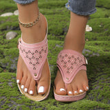 Large-Size Women's Shoes Casual Women's Slippers 2025 New Flat Bottoms Toe Slope And Comfortable Solid Sandals Women HZ0115