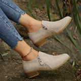 2025 Autumn And Winter British Sharp Short Boots Women Retro Side Zipper In The Leather Boots Size 43 Martin Boots HZ0115