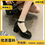 College Style High-End Comfort Mary Treasure Shoes 2025 Spring Net Red Explosion Increased Thin And Single Shoes Women HZ0115