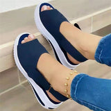 2025 New Fish Mouth Flat Beach Low-Top Women's Sandals Black Shallow Single Shoes HZ0115