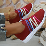 2025 Women's Shoes Summer New Flying Shoes Large-Size Leisure Single Shoes Light Pedal Sneakers HZ0115