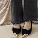 Summer Heightening Head Anti-Slip Shoes New Chinese Pointed Lady Single Shoes Tide 2025 Outside Wearing Fashion Shoes HZ0115