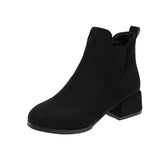 Short Boots Women's New Round Head Velvet Face Thick And Short Boots For 2025 Autumn And Winter Martin Boots Chelsea Boots HZ0115