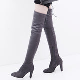 2025 New Autumn And Winter Large Size Over The Knee Boots High And Sharp Sharpened Zipper Women Boots HZ0115
