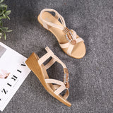 2025 New Flat-Soled Sandals Female Xia Ping And Beaded Bohemian Sandals Toe Sweet Student Beach Shoes HZ0115