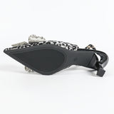 Sharp-Headed Fashion Sexy Fine High Heels 2025 Summer New Women's Shoes Drill Buckle Cowhair Silver Gray After The Head HZ0115