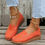 2025 New Flat-Soled Casual Single-Shoe Soft Sole Soft-Sided One-Legged Round Head Simple Mom Shoes HZ0115