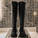 White Boots Women's New Knight Boots In Autumn And Winter 2025 Are Thin British Style Martin Boots But Knee Boots HZ0115