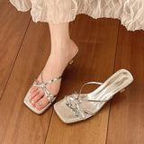 In The Summer Of 2025, The New Thin Belt Side-And-Tlips High And Cool Drag Woman With Fine And Temperament High-Slender Slippers HZ0115